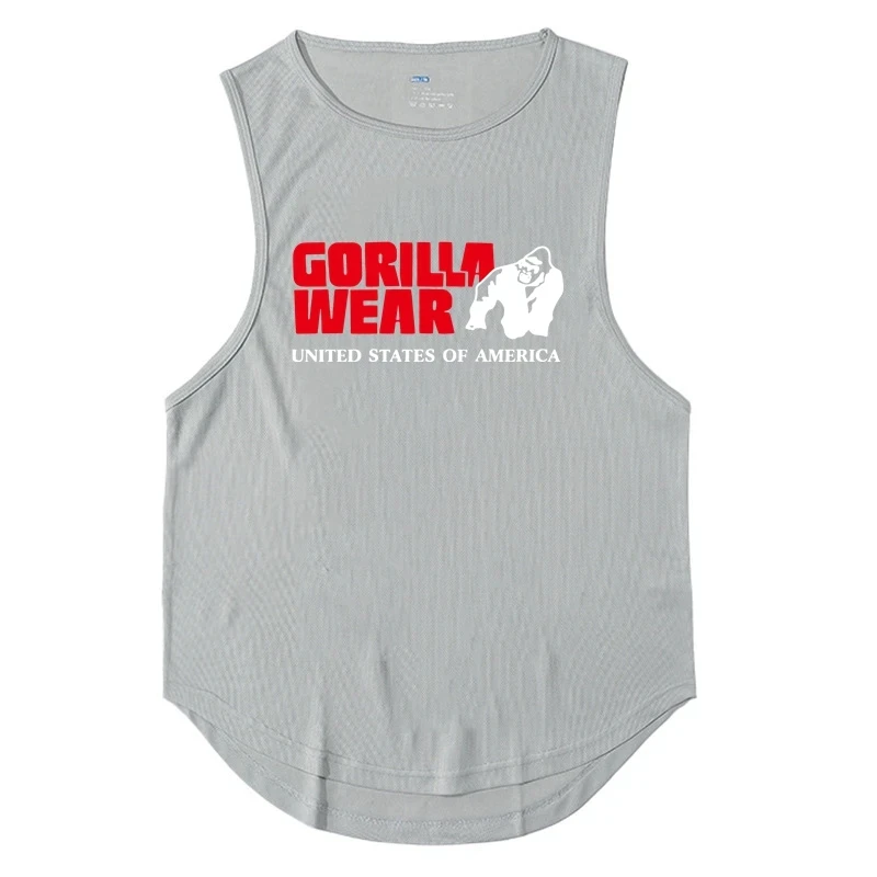Men's Singlets Top for Fitness Gym T-shirts Suspenders Man Bodybuilding Shirt Vests Stringer Sleeveless Sweatshirt Clothing Vest