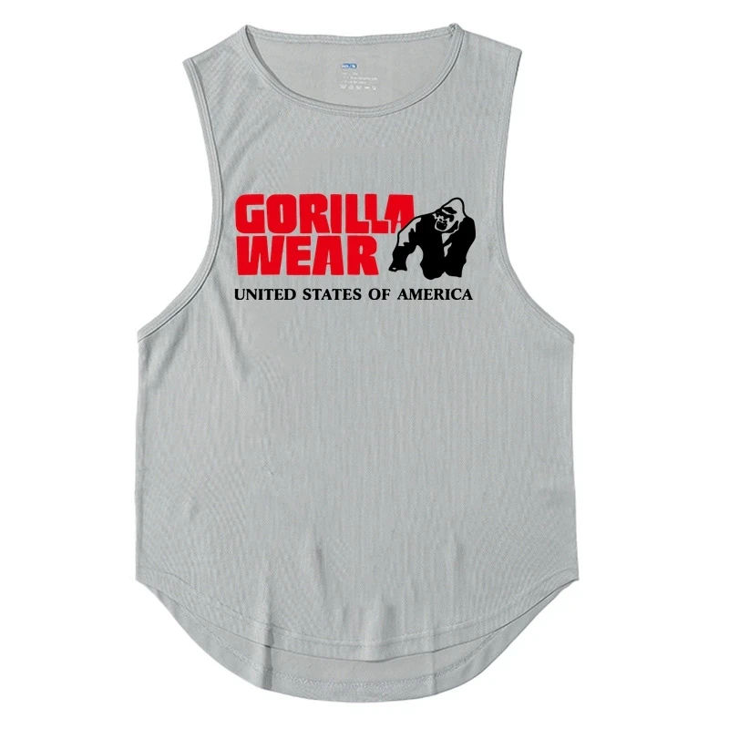 Men's Singlets Top for Fitness Gym T-shirts Suspenders Man Bodybuilding Shirt Vests Stringer Sleeveless Sweatshirt Clothing Vest