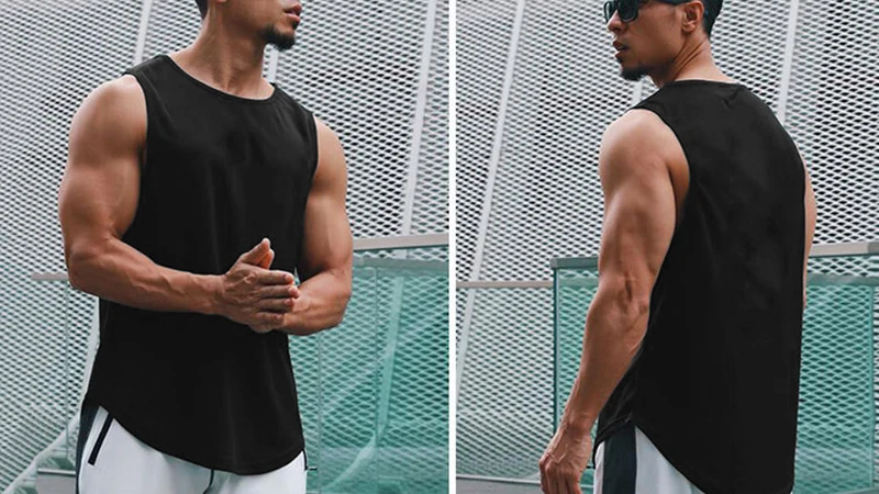 Men's Singlets Top for Fitness Gym T-shirts Suspenders Man Bodybuilding Shirt Vests Stringer Sleeveless Sweatshirt Clothing Vest