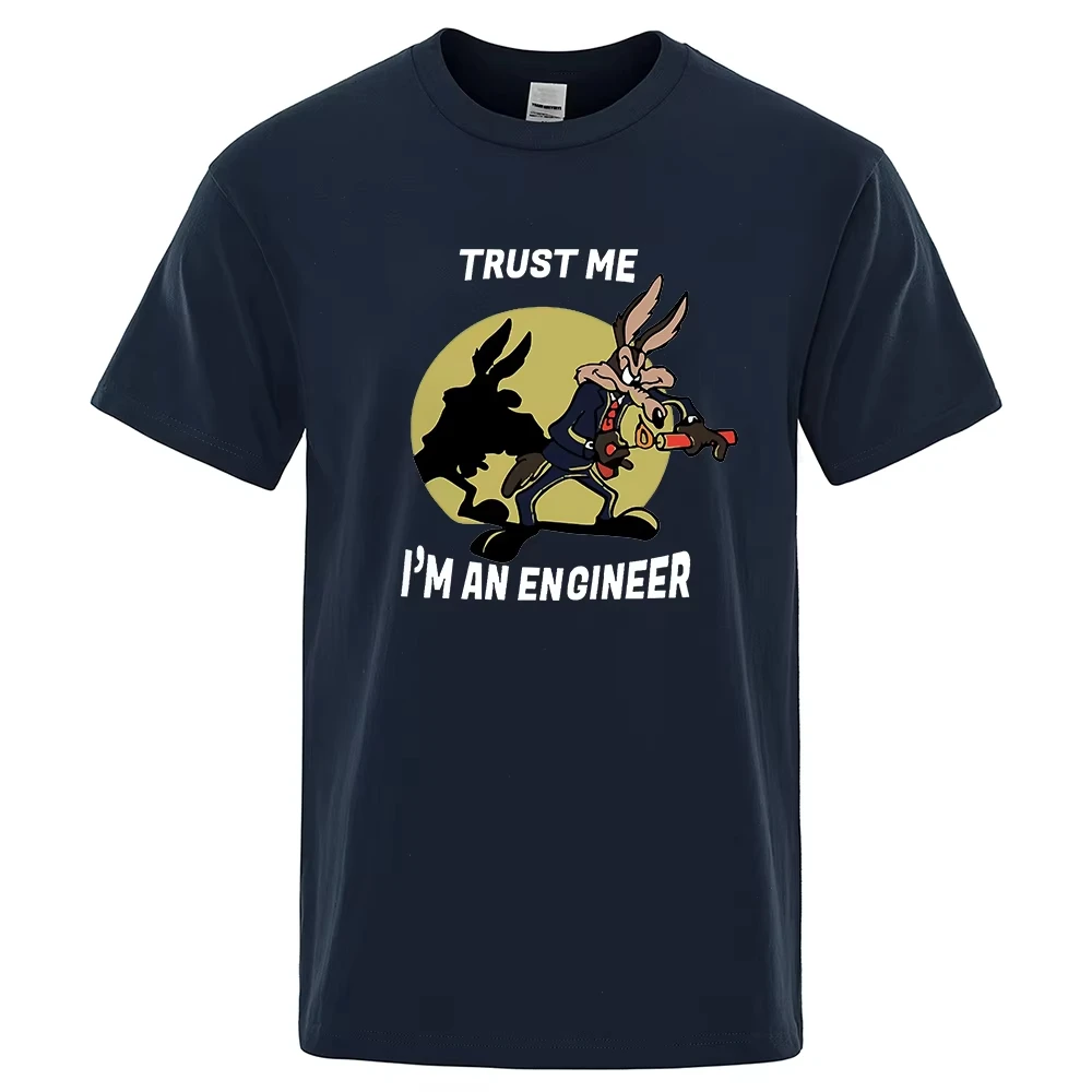 Men's Trust Me Im An Engineer T-shirt, Pure Cotton Vintage T-shirt, 2026 New Men's Cotton Tshirt ,men's Sports T-shirt
