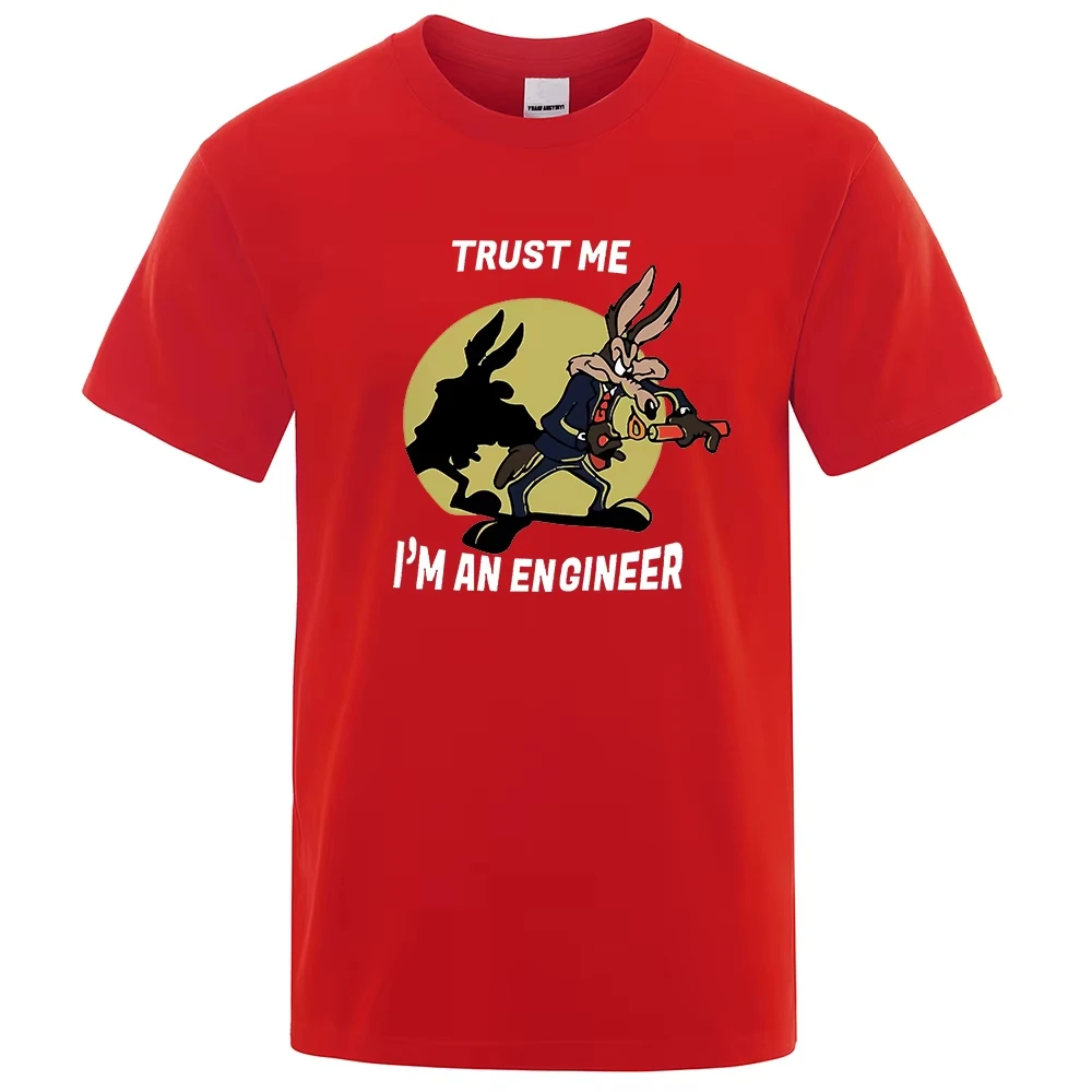 Men's Trust Me Im An Engineer T-shirt, Pure Cotton Vintage T-shirt, 2026 New Men's Cotton Tshirt ,men's Sports T-shirt