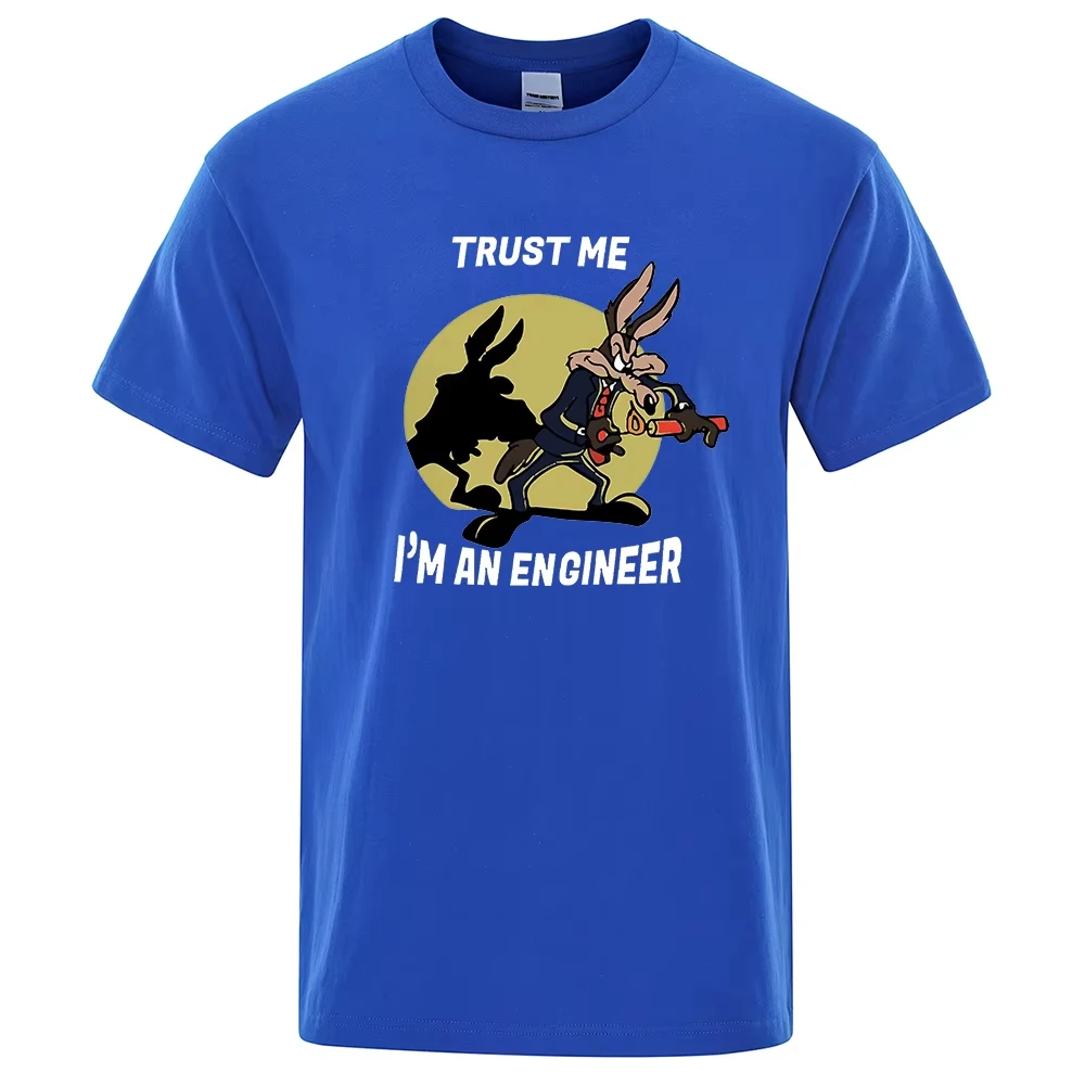 Men's Trust Me Im An Engineer T-shirt, Pure Cotton Vintage T-shirt, 2026 New Men's Cotton Tshirt ,men's Sports T-shirt