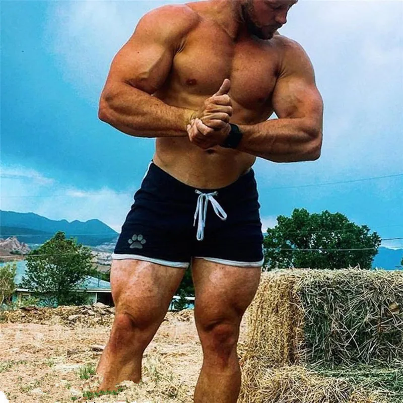 Men Gym Fitness Shorts Bodybuilding sports Jogging shorts Male 2022 Summer Cool Breathable Mesh The big size casual men Shorts