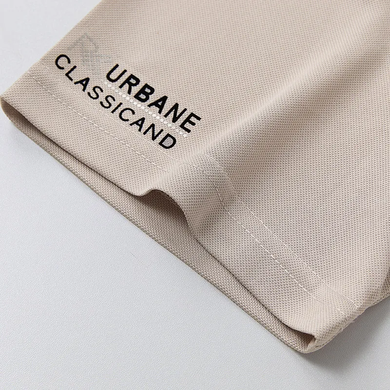 New Men's Business Casual Short Sleeved Shirt with Badge Solid Color Polo Shirt Fashionable Breathable Comfortable Versatile Top