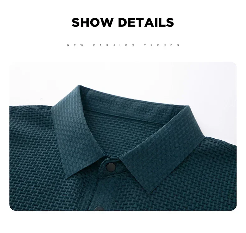 Business Casual Sweat-absorbing Top Brand Clothes Summer New Men's Short Sleeve T-shirt Ice Silk Cool and Breathable POLO Shirt