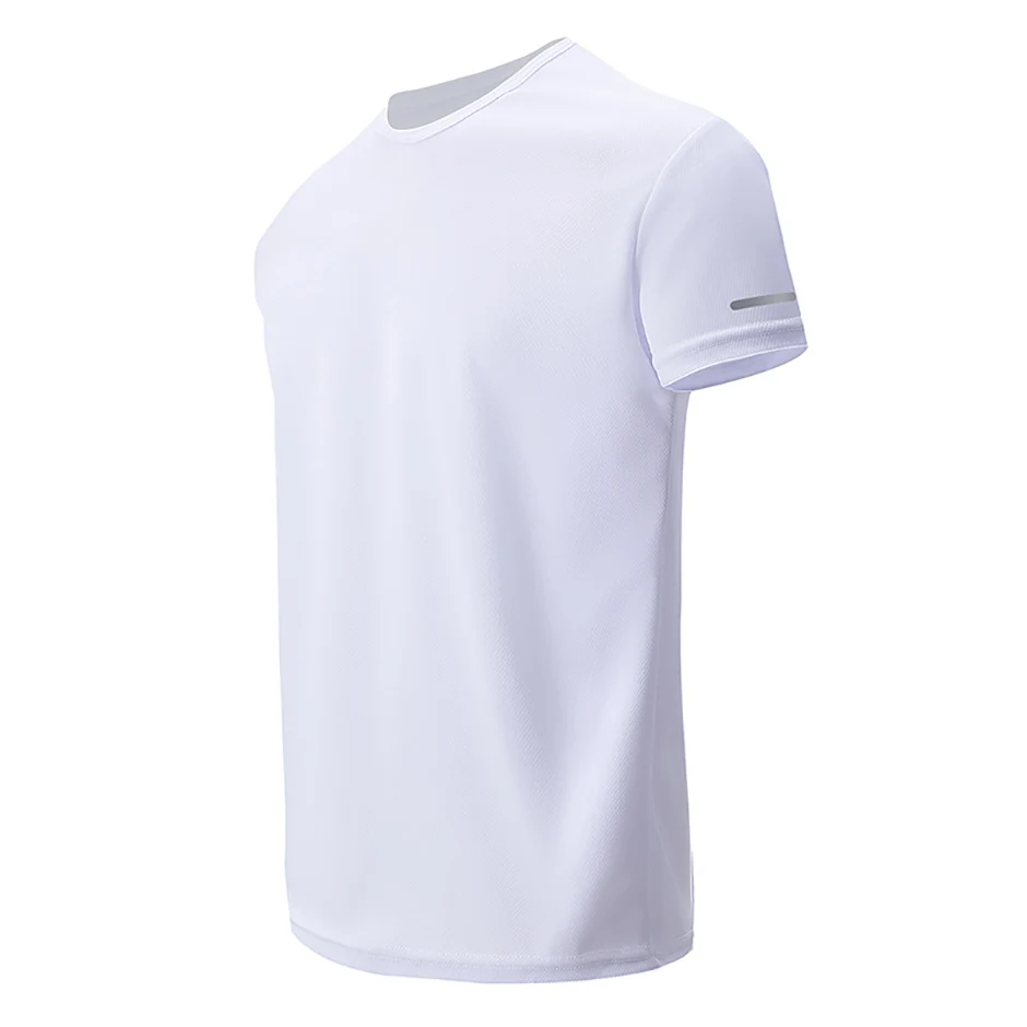 1/4 Pack Men's Solid Mesh Quick-drying Sports Short Sleeve Casual Joker Running Fitness Comfortable Plus-size Pullover T-shirt