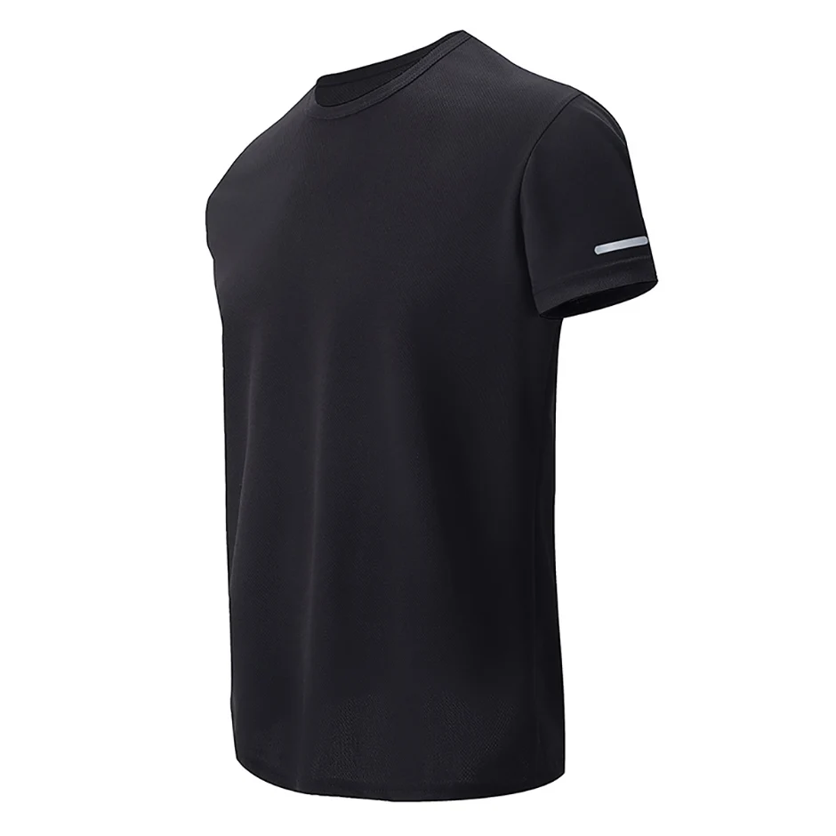 1/4 Pack Men's Solid Mesh Quick-drying Sports Short Sleeve Casual Joker Running Fitness Comfortable Plus-size Pullover T-shirt