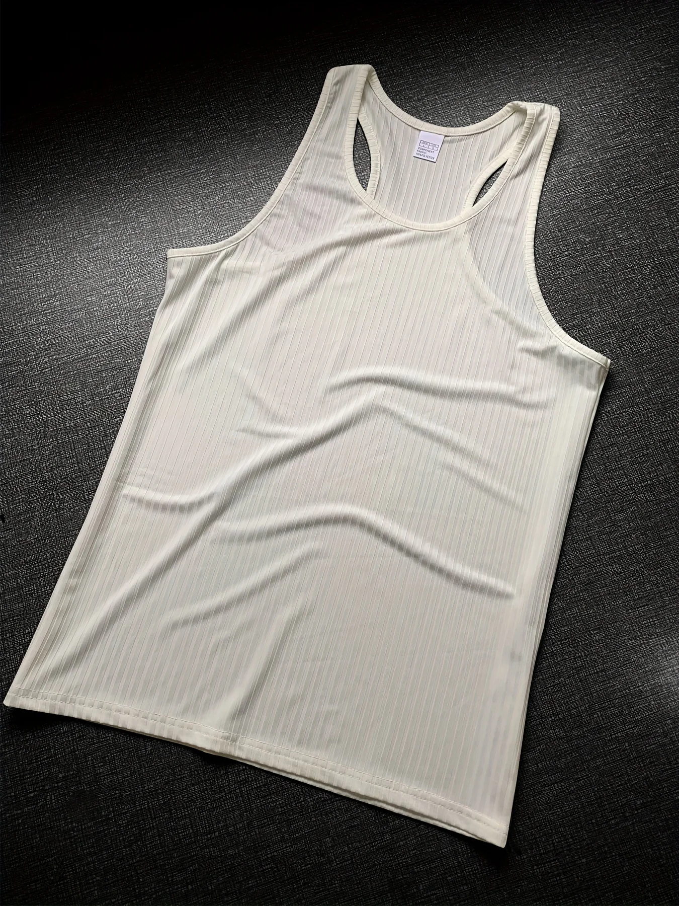 Summer New Fitness Clothes Quick Drying Tank Top Men's H-shaped Tight Vertical Stripe Muscle Exercise Tie Slim Fit High Elastic