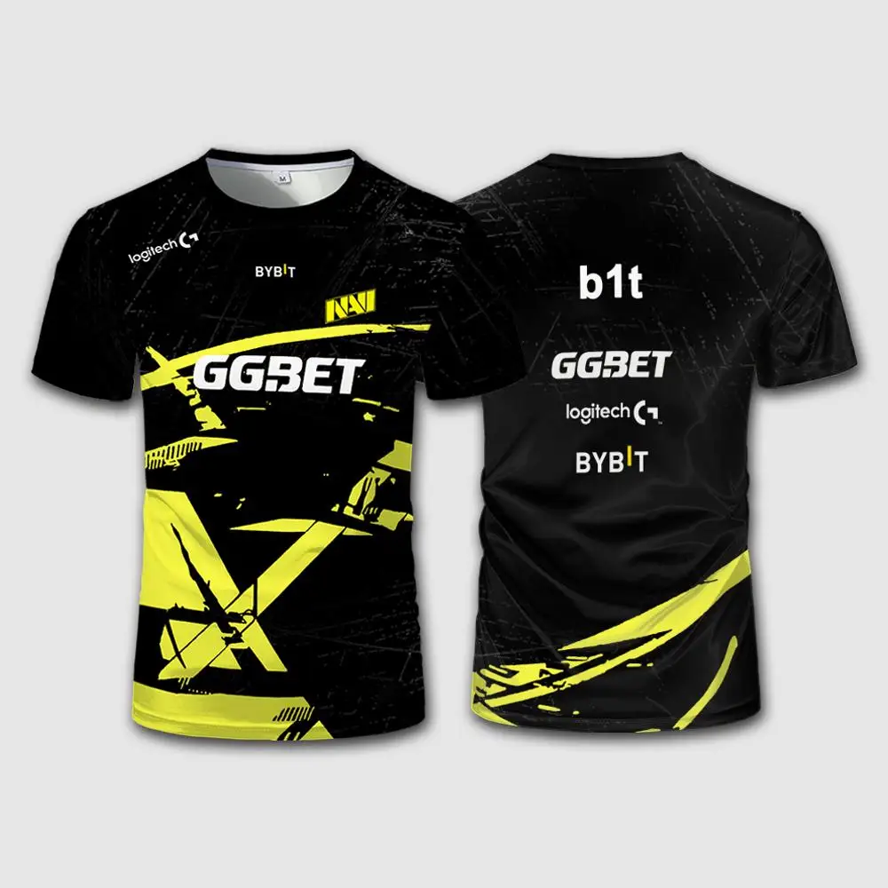 S1mple 2023 NAVI Jersey CSGO Men's and Women's Sports Short-Sleeve T-Shirts CS2 Major Esports Custom Training Uniform Fan Gift