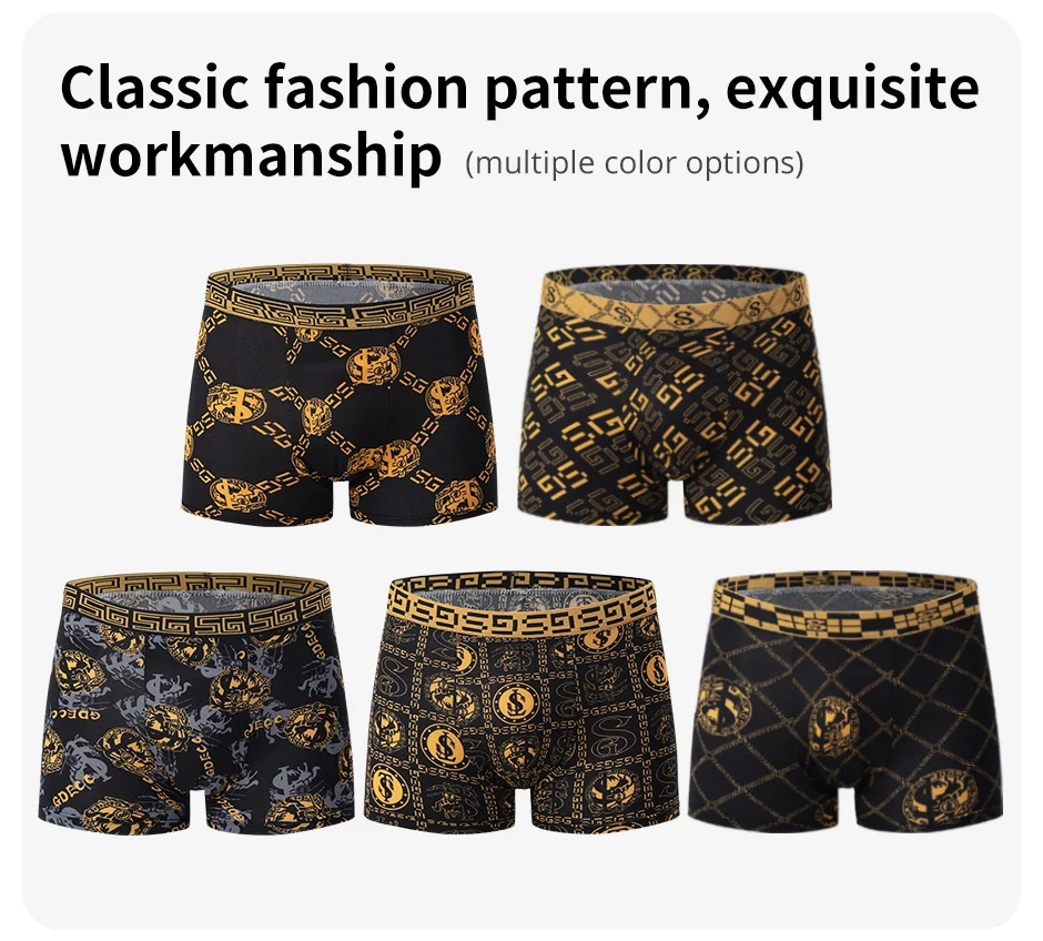 10 Pieces /5 Pieces Multi-Color Combination Men's Fashion Casual Sports Underwear Joker Comfortable Basic Teenagers Plus Size Sh