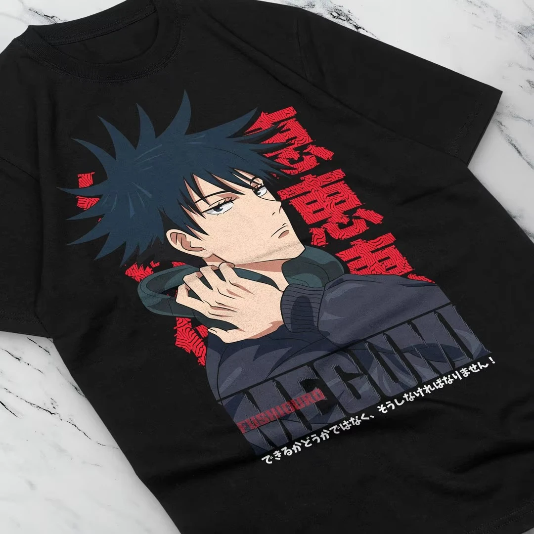 Megumi Fushiguro Jujutsu Kaisen Gojo Satoru Printed T-shirt Men's and Women's T-shirt Men's Top Sports T-shirt Men's T-shirt