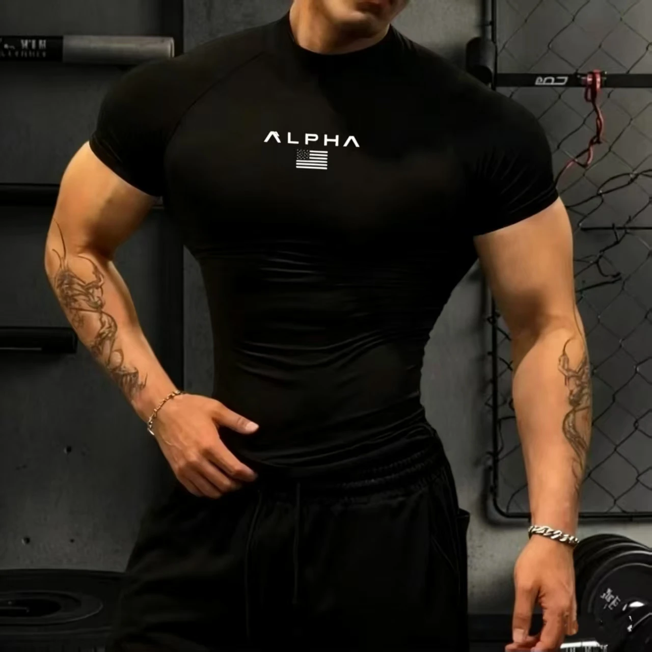 2026 New American Style Quick-Dry Compression Sportswear, Running T-Shirts, ElasticQuick-Dry Sport Jackets, Fitness Sport Shirts
