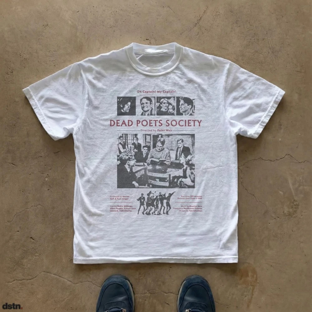 Dead Poets Society Tee Movie Poster Graphic T-Shirt Clothing Graphic Short Sleeve Shirt Unisex Men Women All-Season