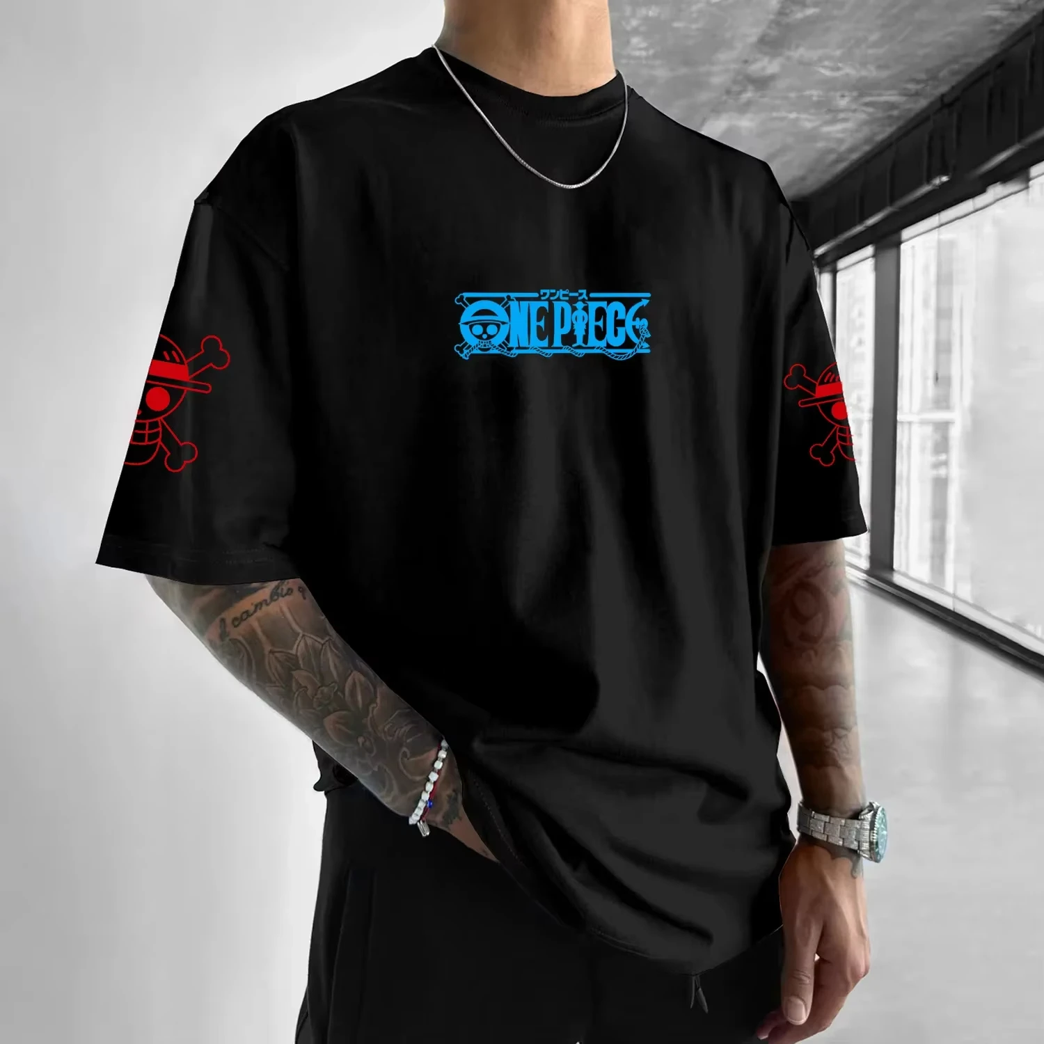 Anime One Piece Luffy Zoro Cotton Graphic T-shirt Men Women Streetwear Short Sleeve Loose Casual Top Summer Trendy Daily Wear