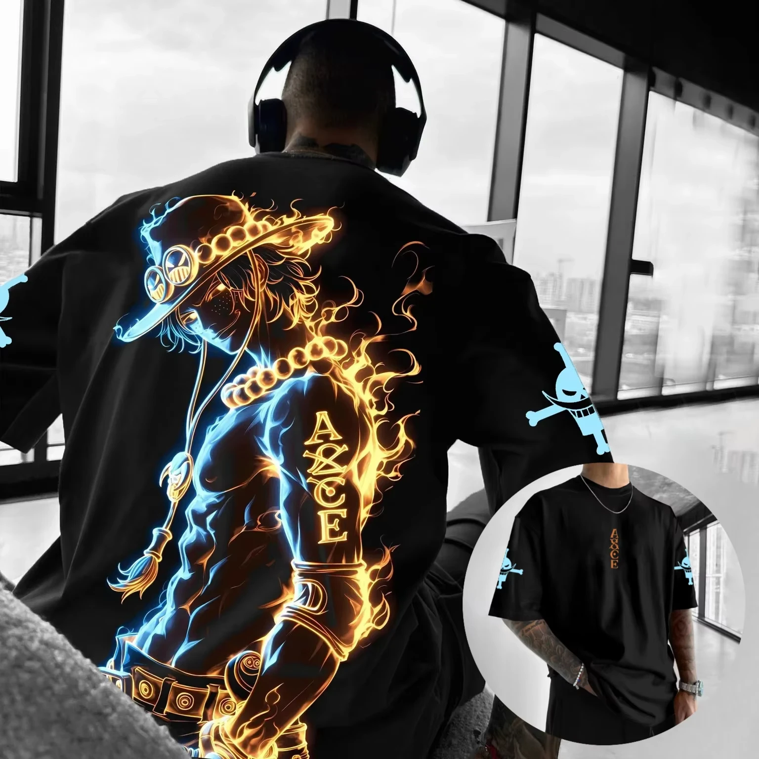 Anime One Piece Luffy Zoro Cotton Graphic T-shirt Men Women Streetwear Short Sleeve Loose Casual Top Summer Trendy Daily Wear