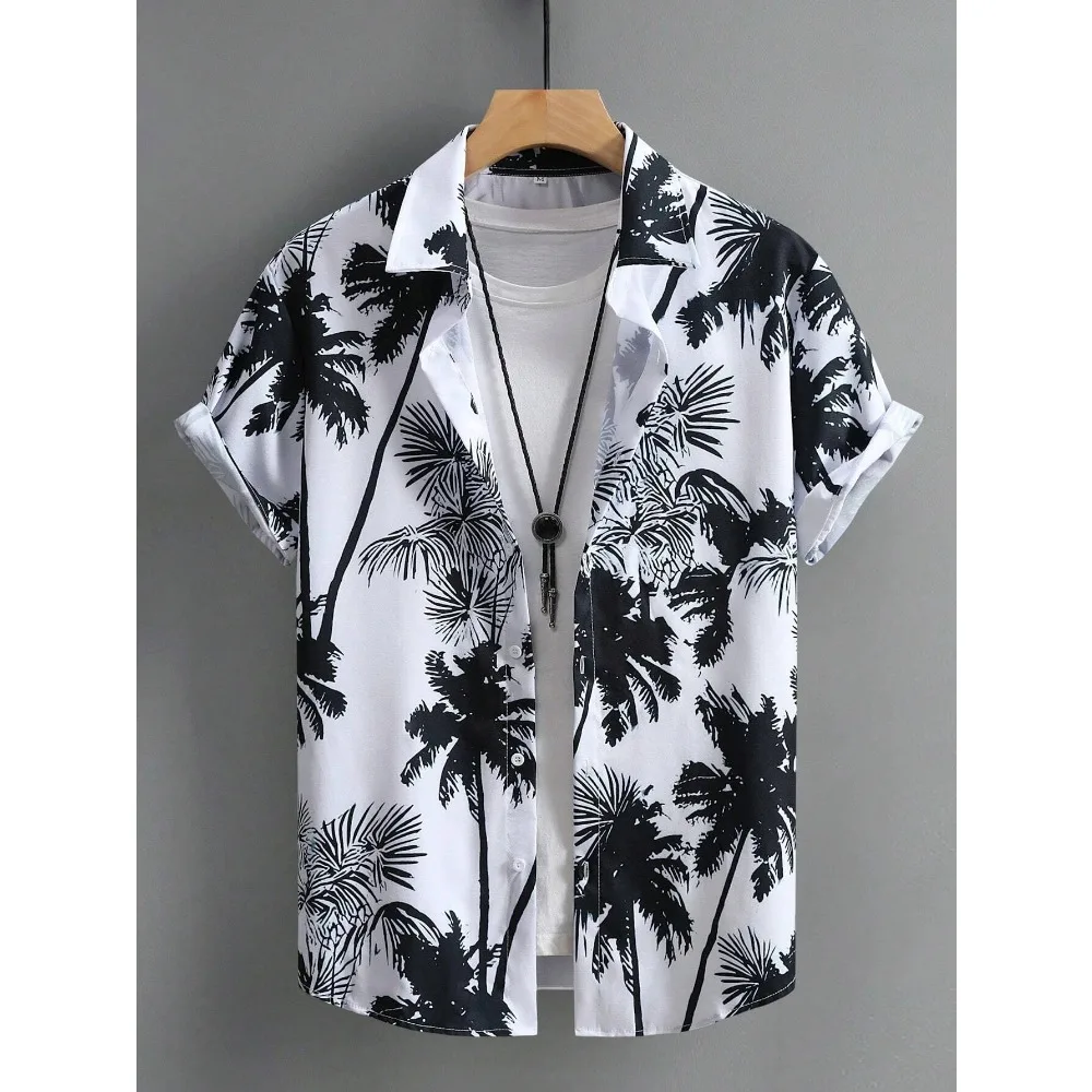 Summer 2026 Hawaiian Men's Fashionable Printed Beach Vintage Fun Casual Quick Drying Shirt