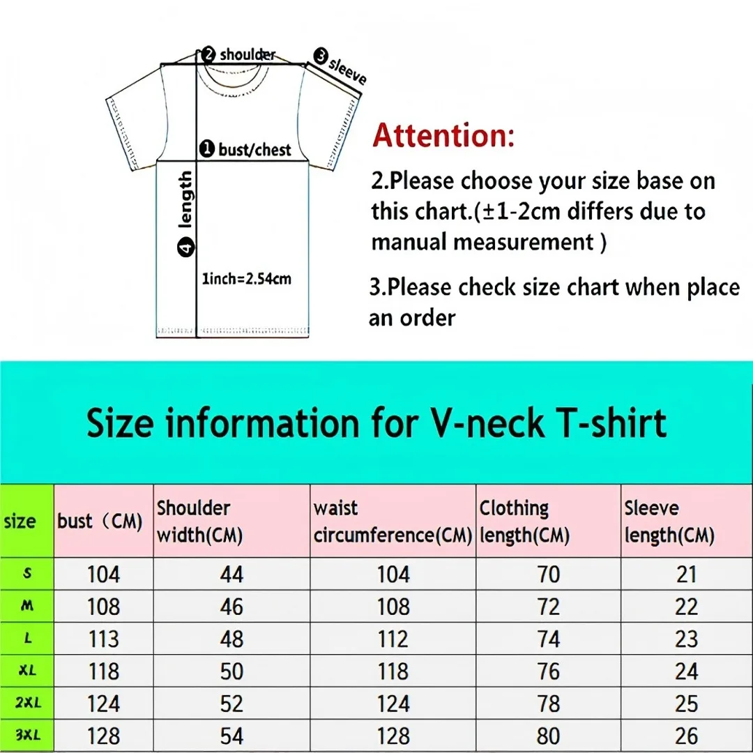 2026 Summer New Style Men's V-Neck T-Shirt Street Casual Fashion Comfortable Soft Breathable 3D Letter Pattern Print