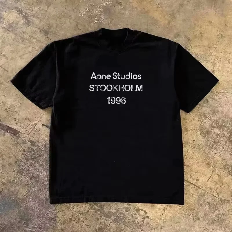 2026 Summer Fashion Trend Luxury Brand Letter Print T-shirt Men Women Cotton Short Sleeve Unisex Casual Comfortable Tops