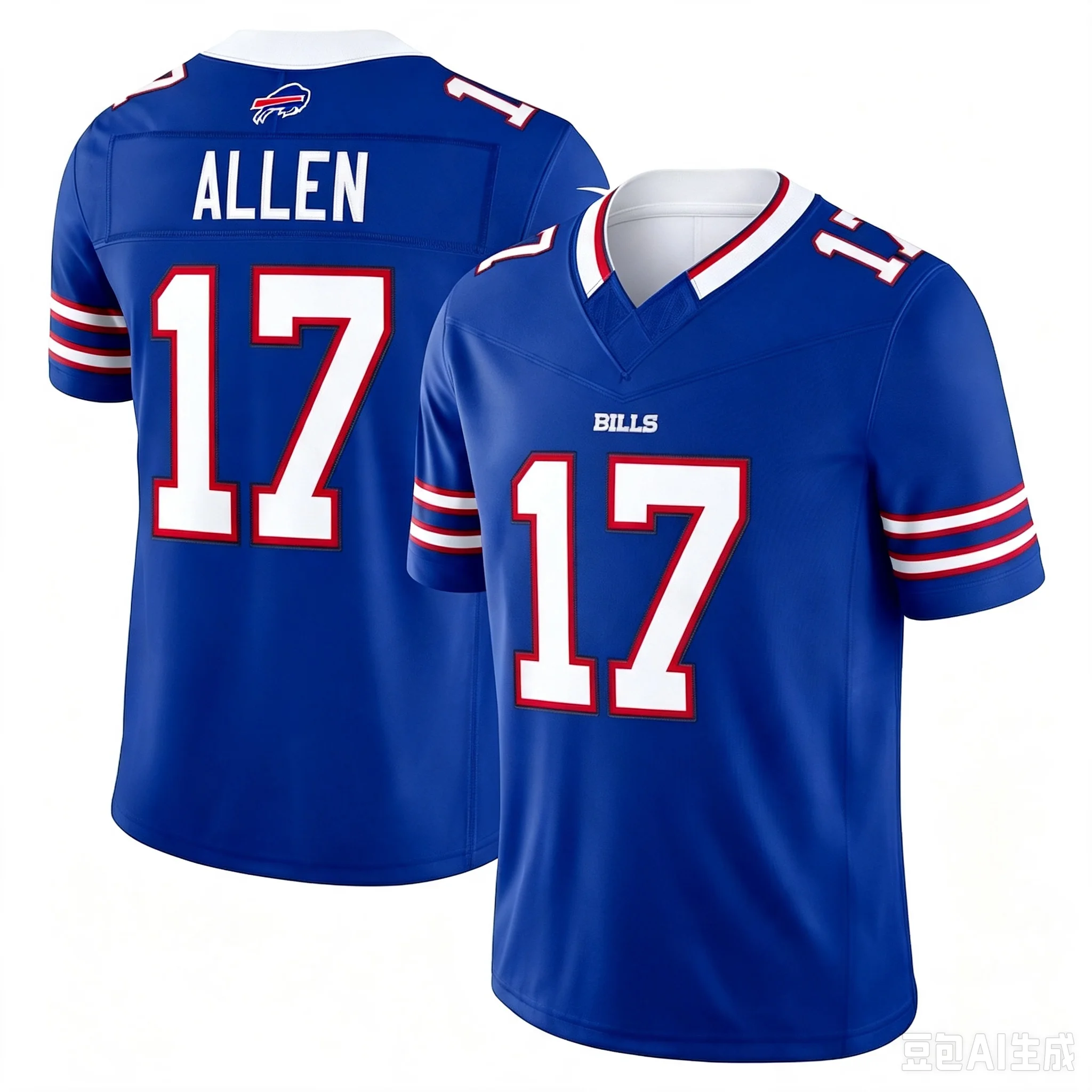 2026 Bills Josh Allen 17# Football Jersey Shirt, 3D Print Rugby Jersey, Men Summer Training Breathable Quick Drying Jersey