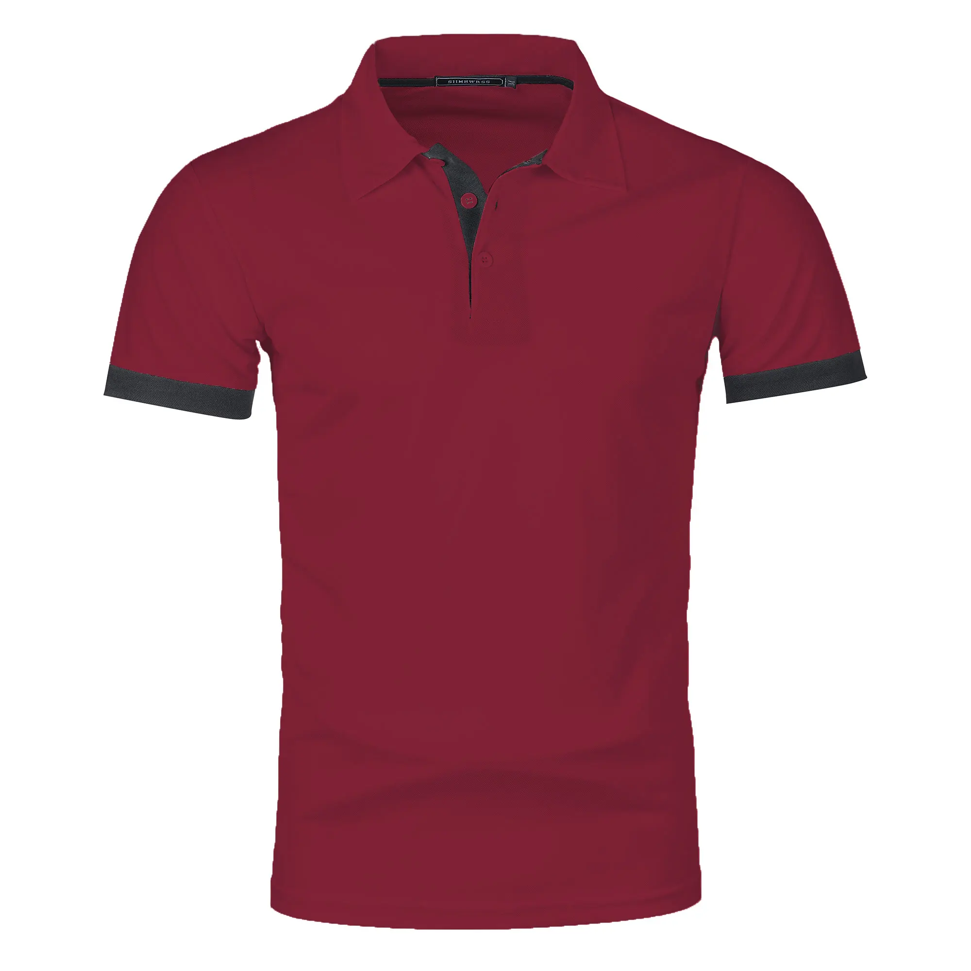 Men's short sleeve color matching fashion with men's lapel short sleeve