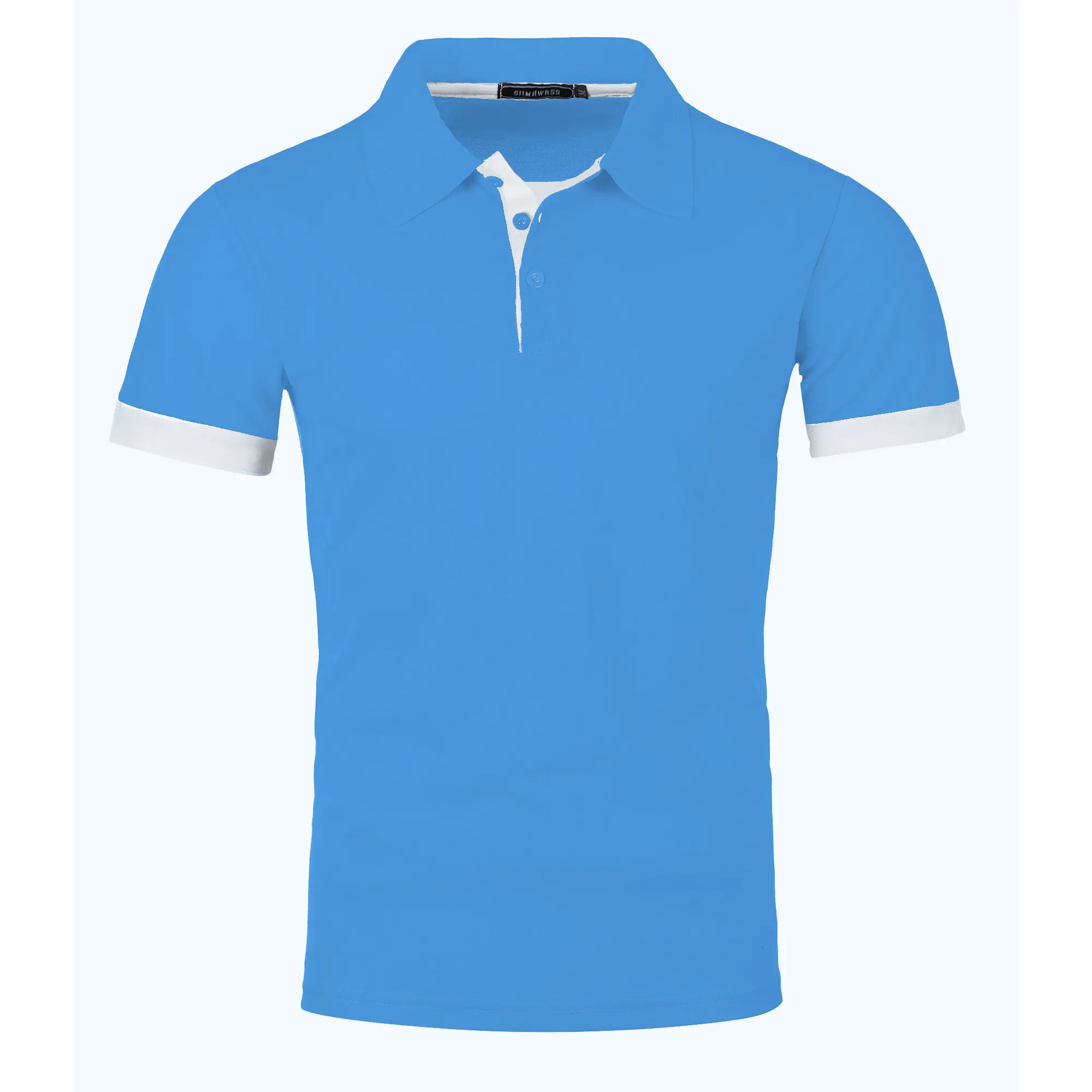 Men's short sleeve color matching fashion with men's lapel short sleeve