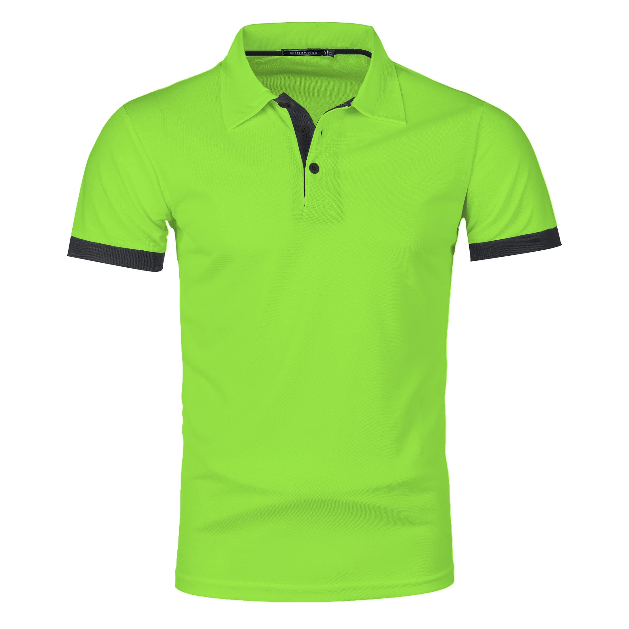 Men's short sleeve color matching fashion with men's lapel short sleeve