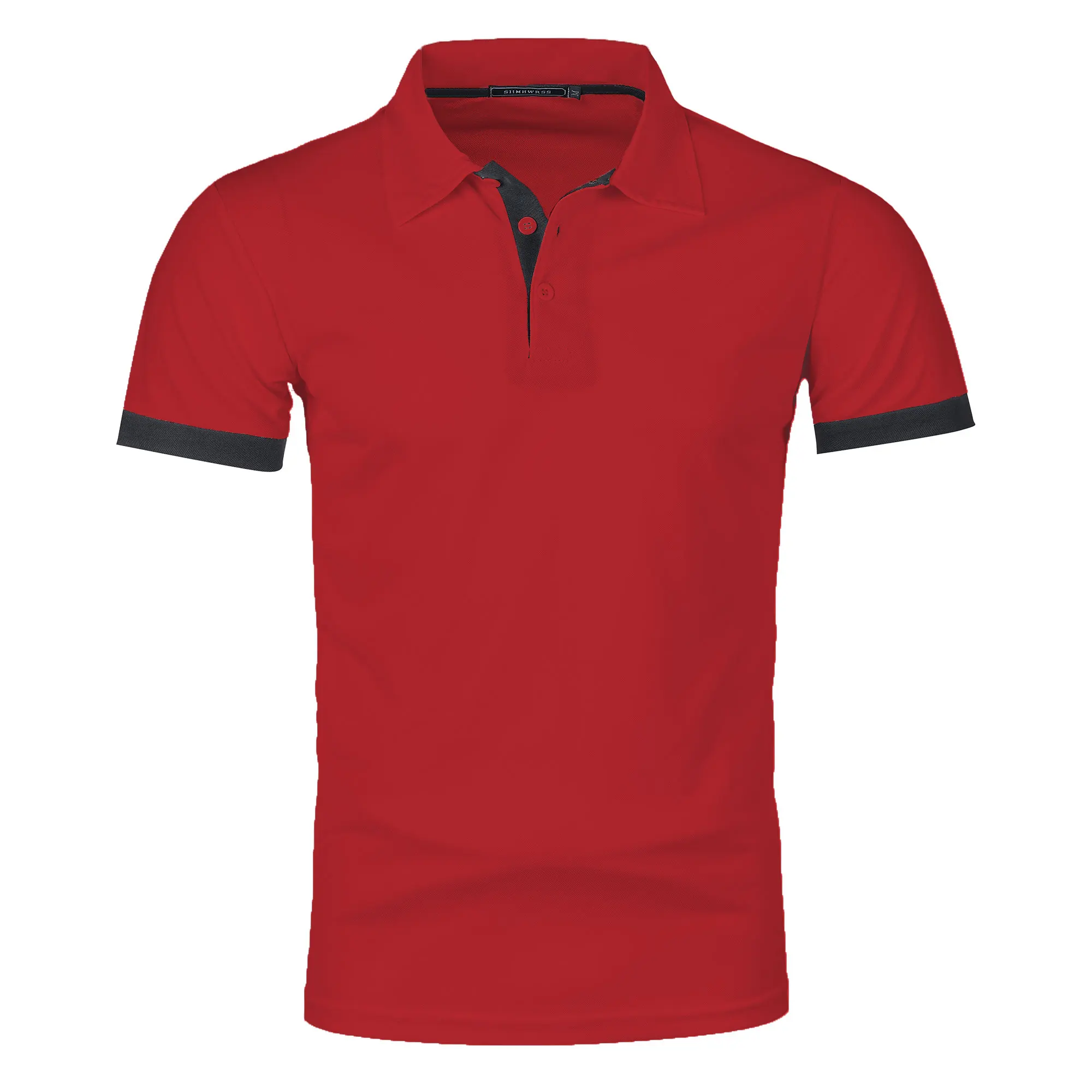Men's short sleeve color matching fashion with men's lapel short sleeve