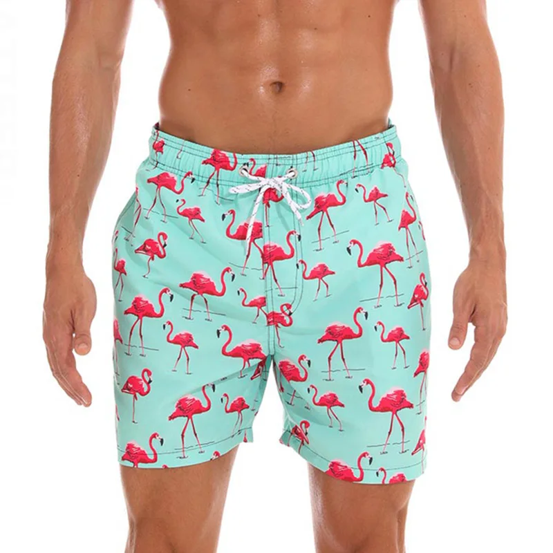 Men's Simple Vertical Striped 3D Print Summer Outdoor Beach Shorts Swim Trunks Breathable Quick-Drying Casual Sports Pants