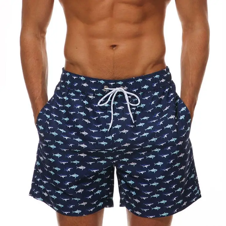 Men's Simple Vertical Striped 3D Print Summer Outdoor Beach Shorts Swim Trunks Breathable Quick-Drying Casual Sports Pants