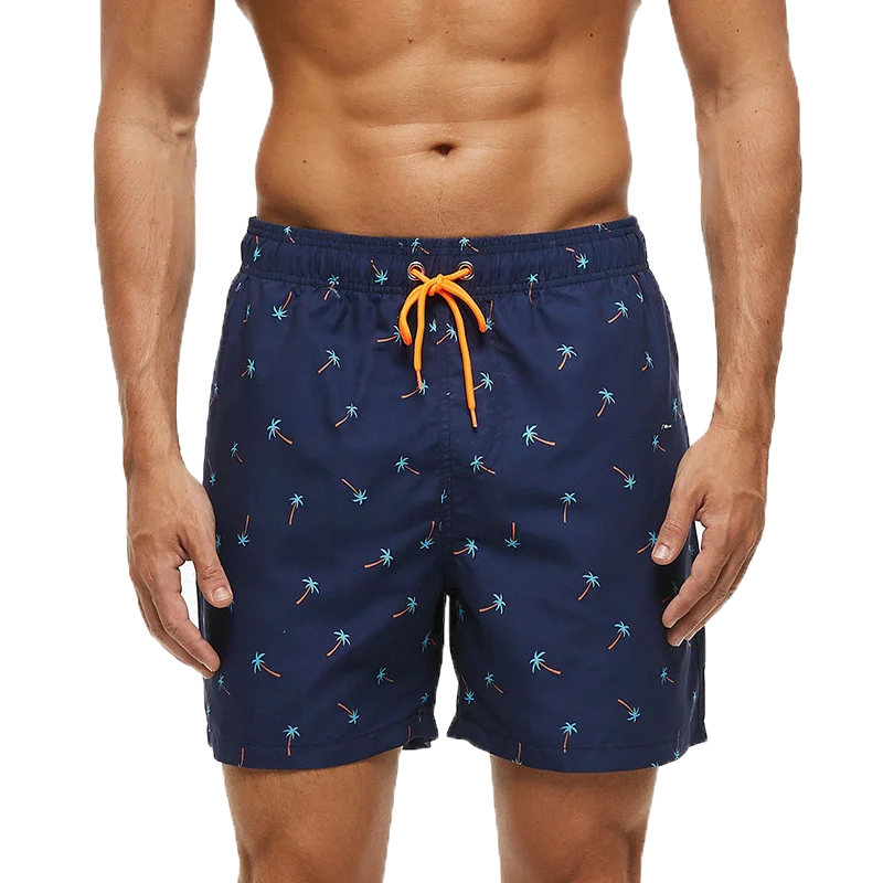 Men's Simple Vertical Striped 3D Print Summer Outdoor Beach Shorts Swim Trunks Breathable Quick-Drying Casual Sports Pants