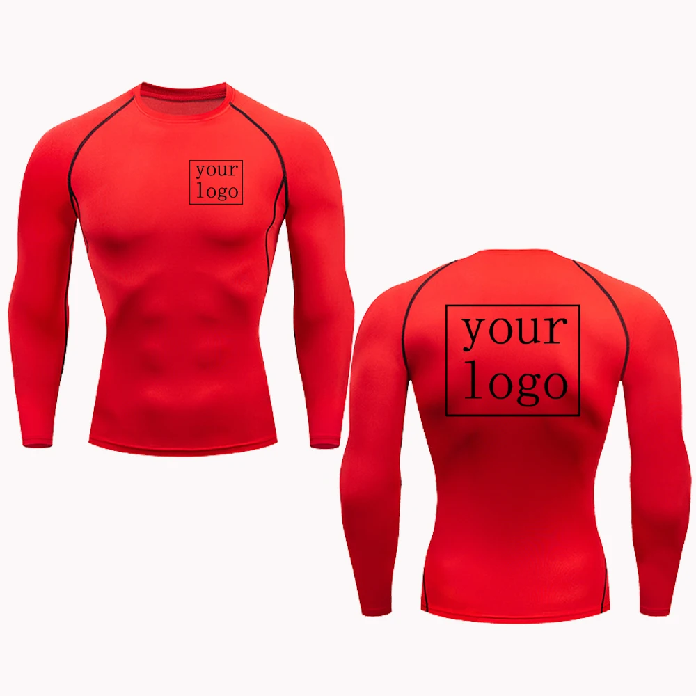 New Custom Compression T Shirt Your Design Logo Top Men Women Print Original Design Tshirts Jogging Workout Gym Quick Dry Tshirt