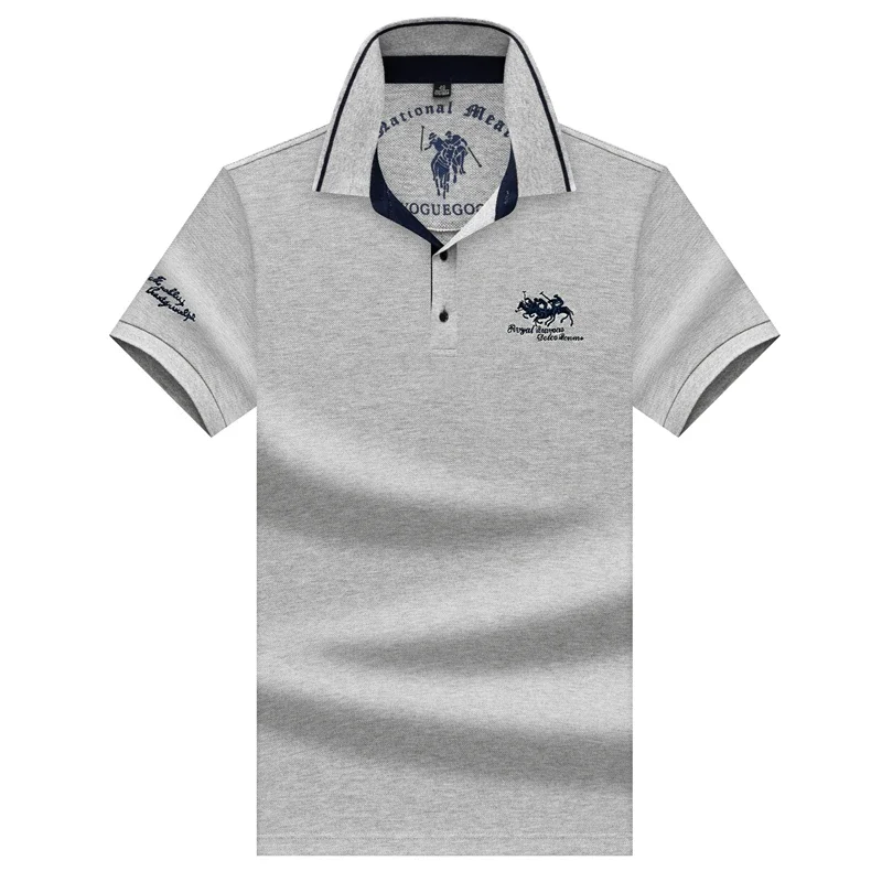 Men's Embroidered Casual Fashion Short Sleeved POLO Shirt Summer Comfortable Top