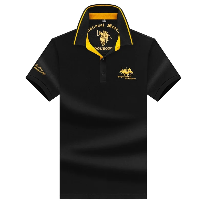 Men's Embroidered Casual Fashion Short Sleeved POLO Shirt Summer Comfortable Top