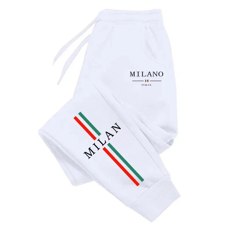 2026 Hot Sale Milan City Printed Jogger Pants Men Women Autumn Winter Casual High Quality Outdoor Running Sports Casual Pants