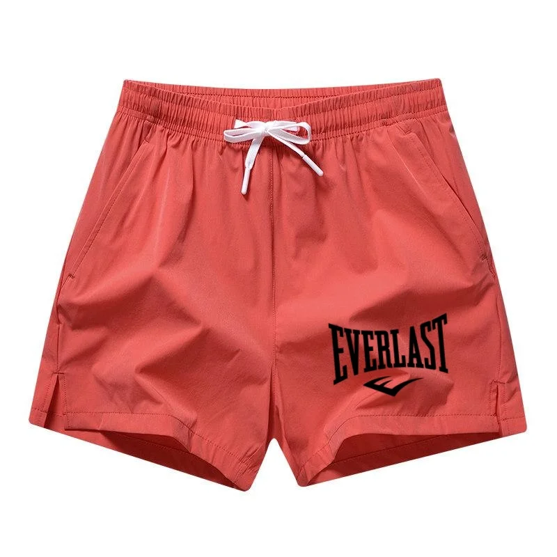2026 New Summer Men's Sports and Casual Shorts with Pockets, Basic Pure Color, Lightweight, Suitable for Jogging and Beach Wear