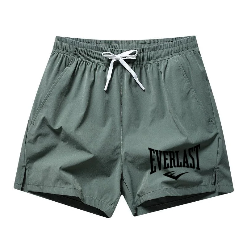 2026 New Summer Men's Sports and Casual Shorts with Pockets, Basic Pure Color, Lightweight, Suitable for Jogging and Beach Wear