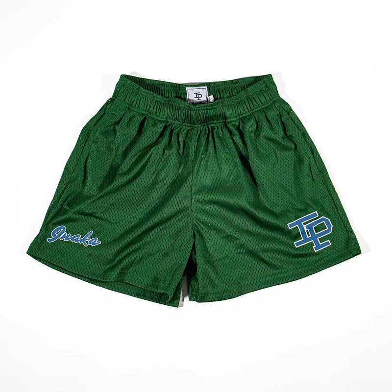 INAKA IP Mesh Shorts Men Breathable Quick Dry Gym Workout Shorts Summer Basketball Running Casual Beach Streetwear Sports Pants