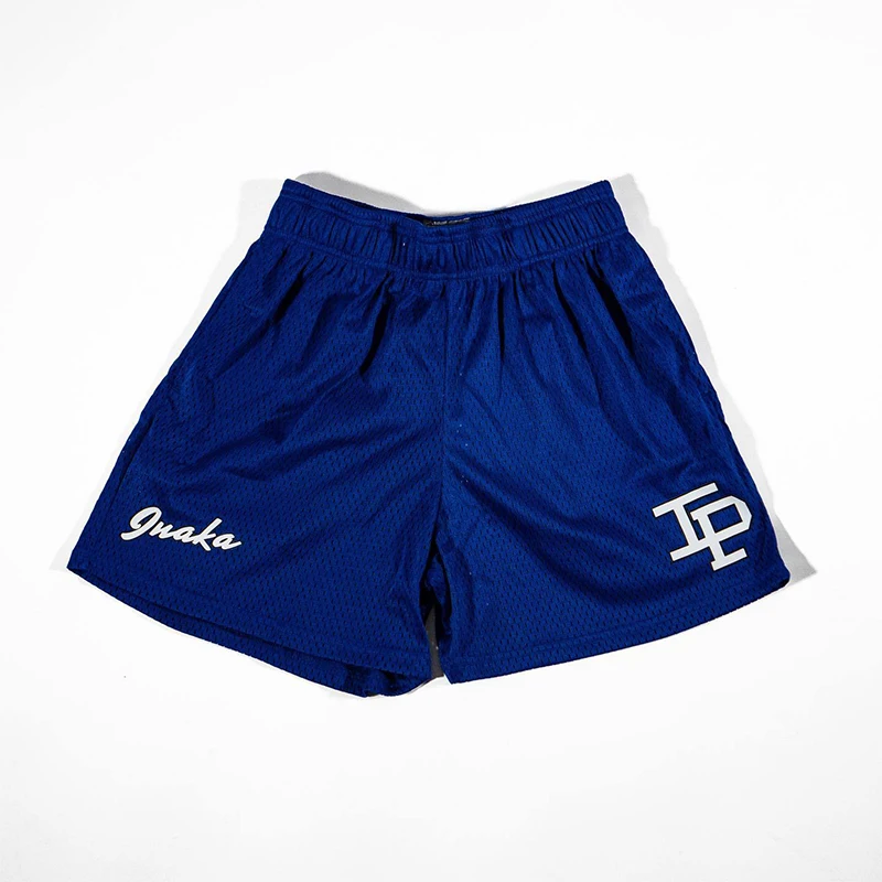 INAKA IP Mesh Shorts Men Breathable Quick Dry Gym Workout Shorts Summer Basketball Running Casual Beach Streetwear Sports Pants