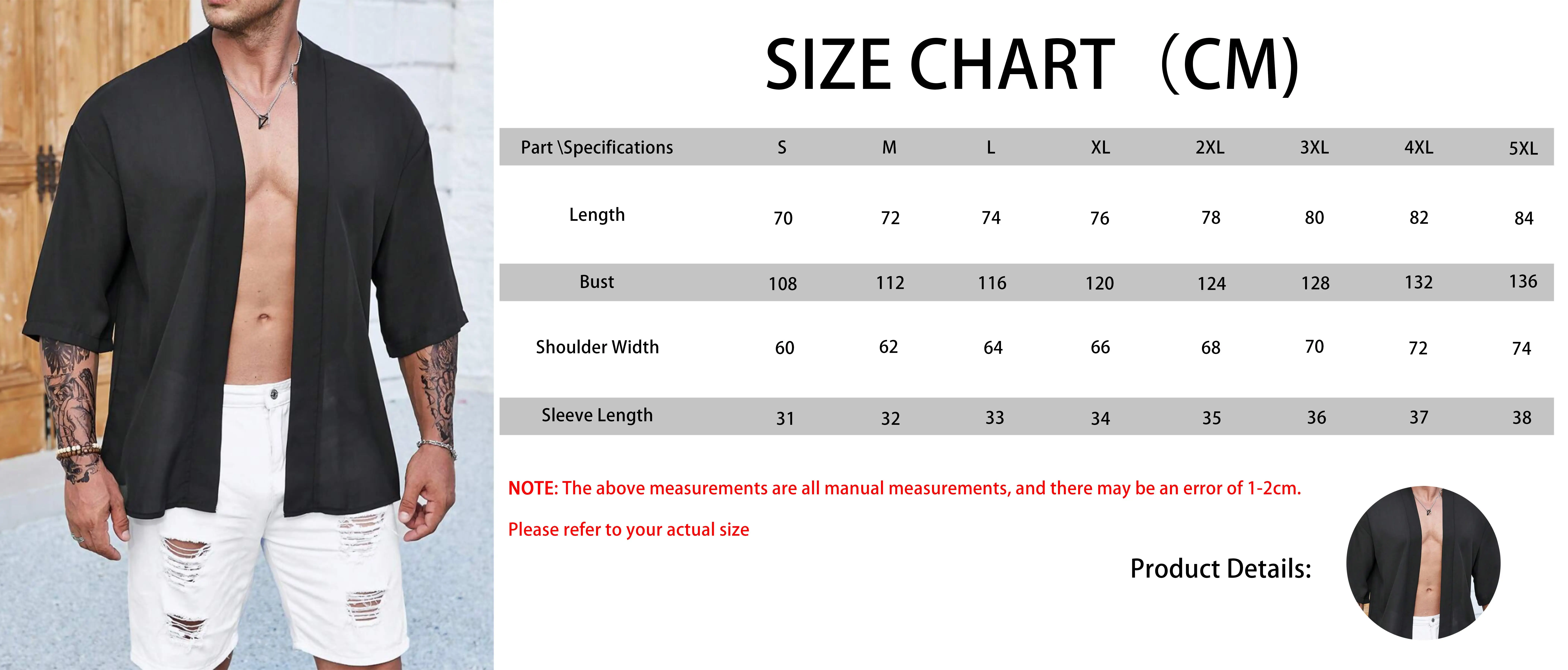 Men's Fashion Gradient Print Loose-Fit Kimono Casual Summer Beachwear,Open Front, Lightweight Polyester Kimono Style Streetwear