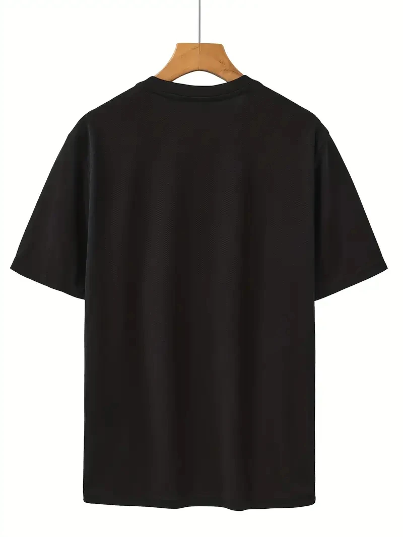1-3 Pack Men's Quick Dry Mesh T-shirts, Casual Loose Fit Crew Neck Short Sleeve Tops for Sports & Daily Life