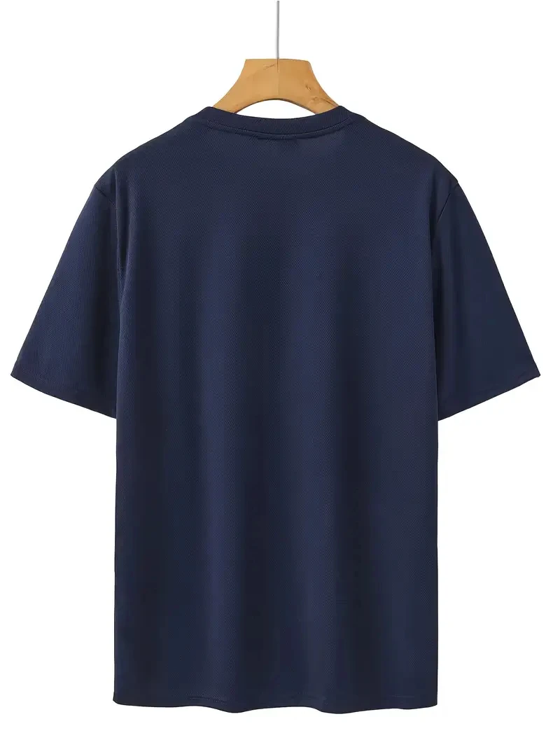 1-3 Pack Men's Quick Dry Mesh T-shirts, Casual Loose Fit Crew Neck Short Sleeve Tops for Sports & Daily Life