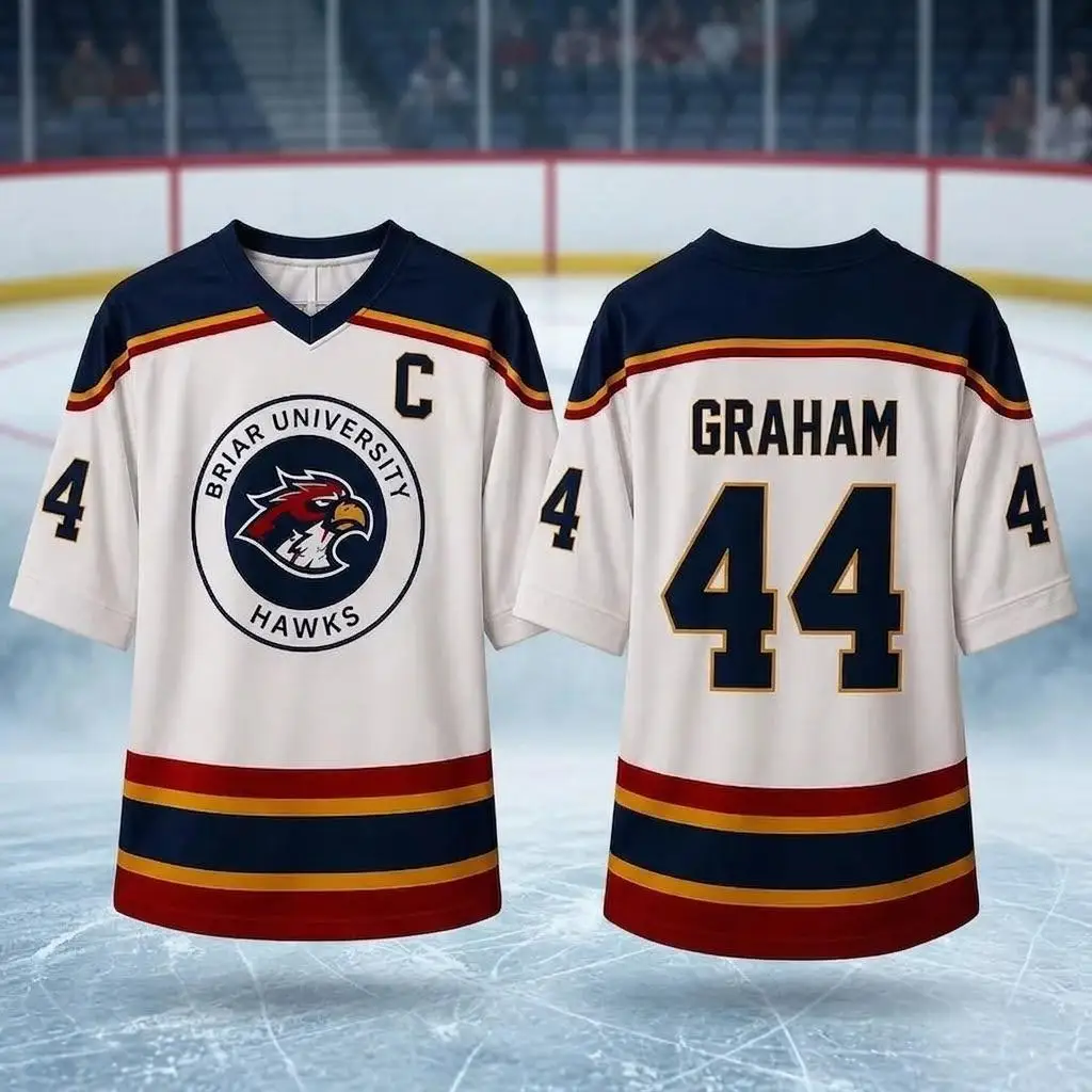 Off Campus Briar University Hawks Jersey Shirt Garrett Graham 44 Hockey Shirt Summer Sports Men's T-Shirt Tee Y2k Woman 