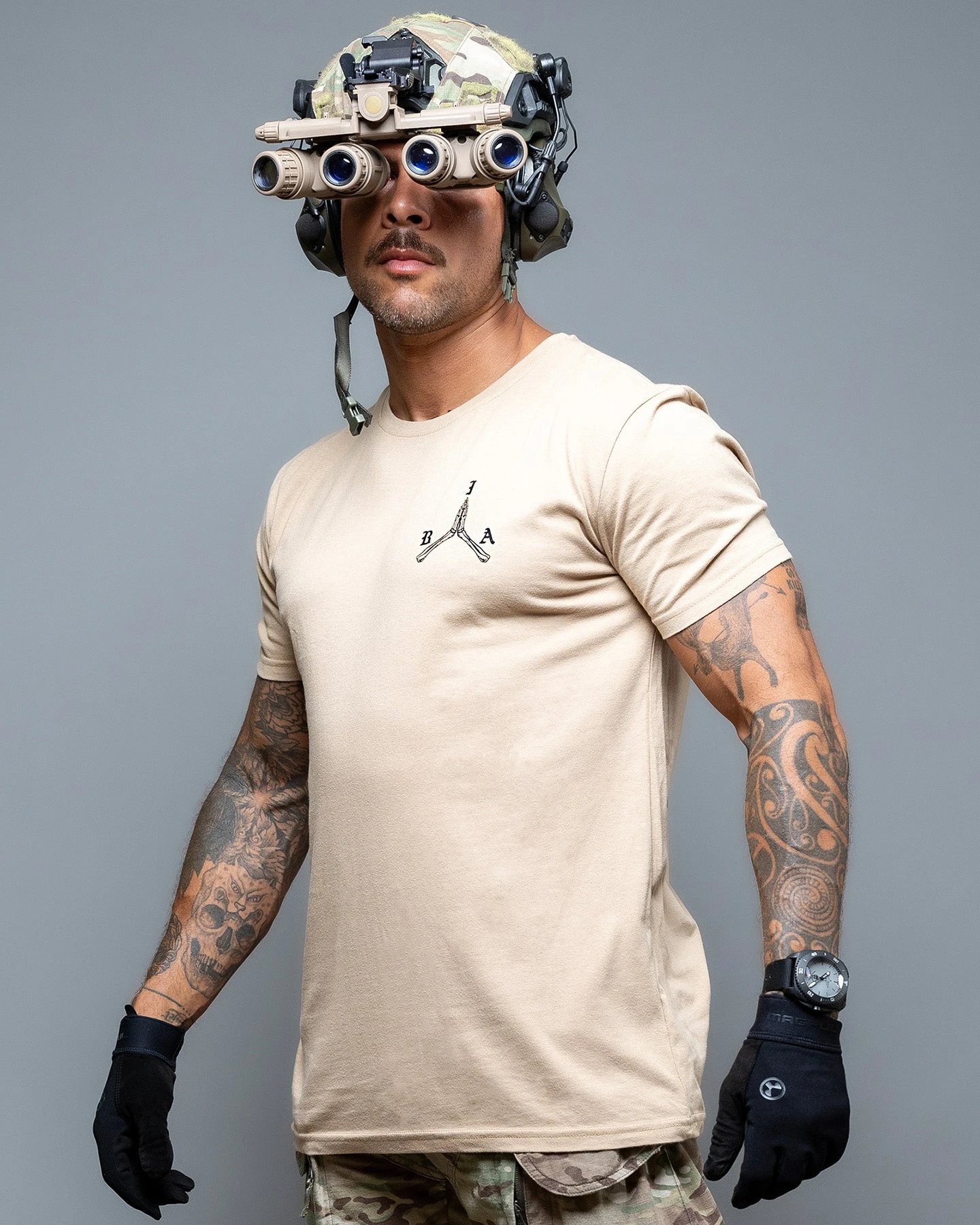 Unisex Military Tactical Skull Soldier Print T-Shirt Black Cotton Short Sleeve Back Big Print Casual Army Style Streetwear Tee