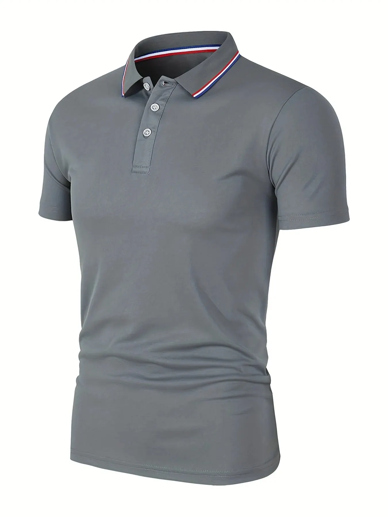 2025 Hot Sale Men's Summer Casual Breathable Comfortable Polo Shirt Men's Solid Color High Quality Short Sleeve T-Shirt