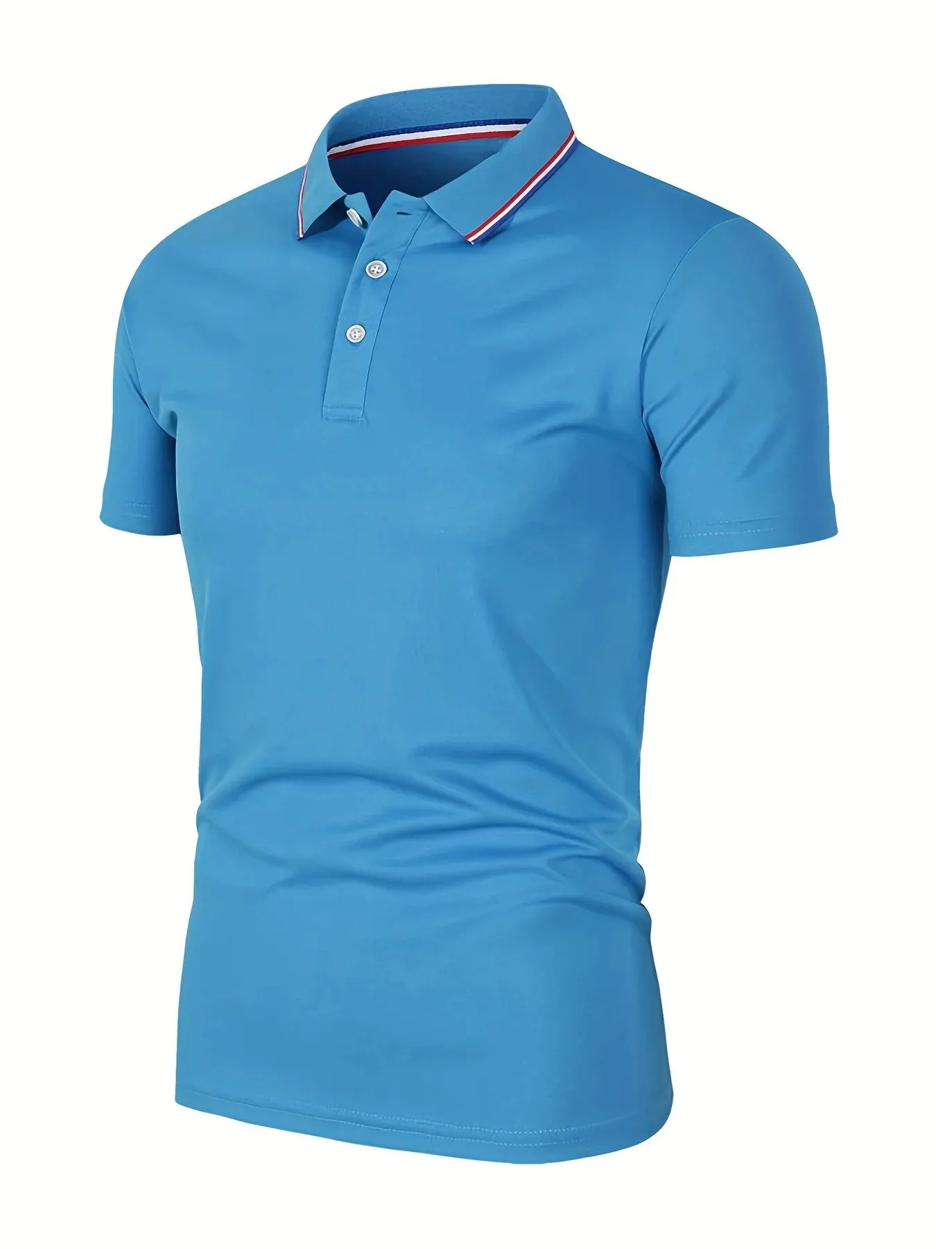 2025 Hot Sale Men's Summer Casual Breathable Comfortable Polo Shirt Men's Solid Color High Quality Short Sleeve T-Shirt