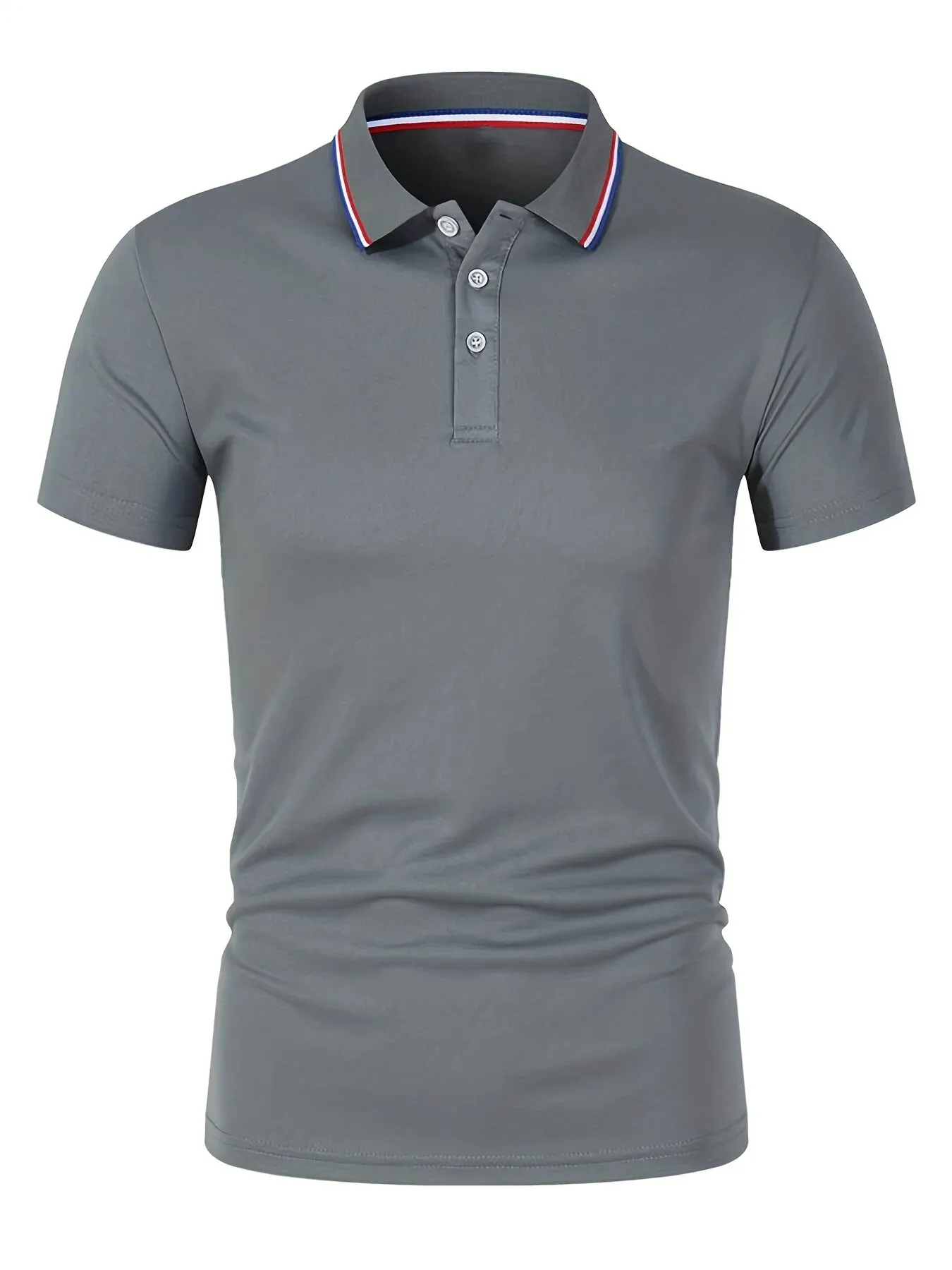 2025 Hot Sale Men's Summer Casual Breathable Comfortable Polo Shirt Men's Solid Color High Quality Short Sleeve T-Shirt