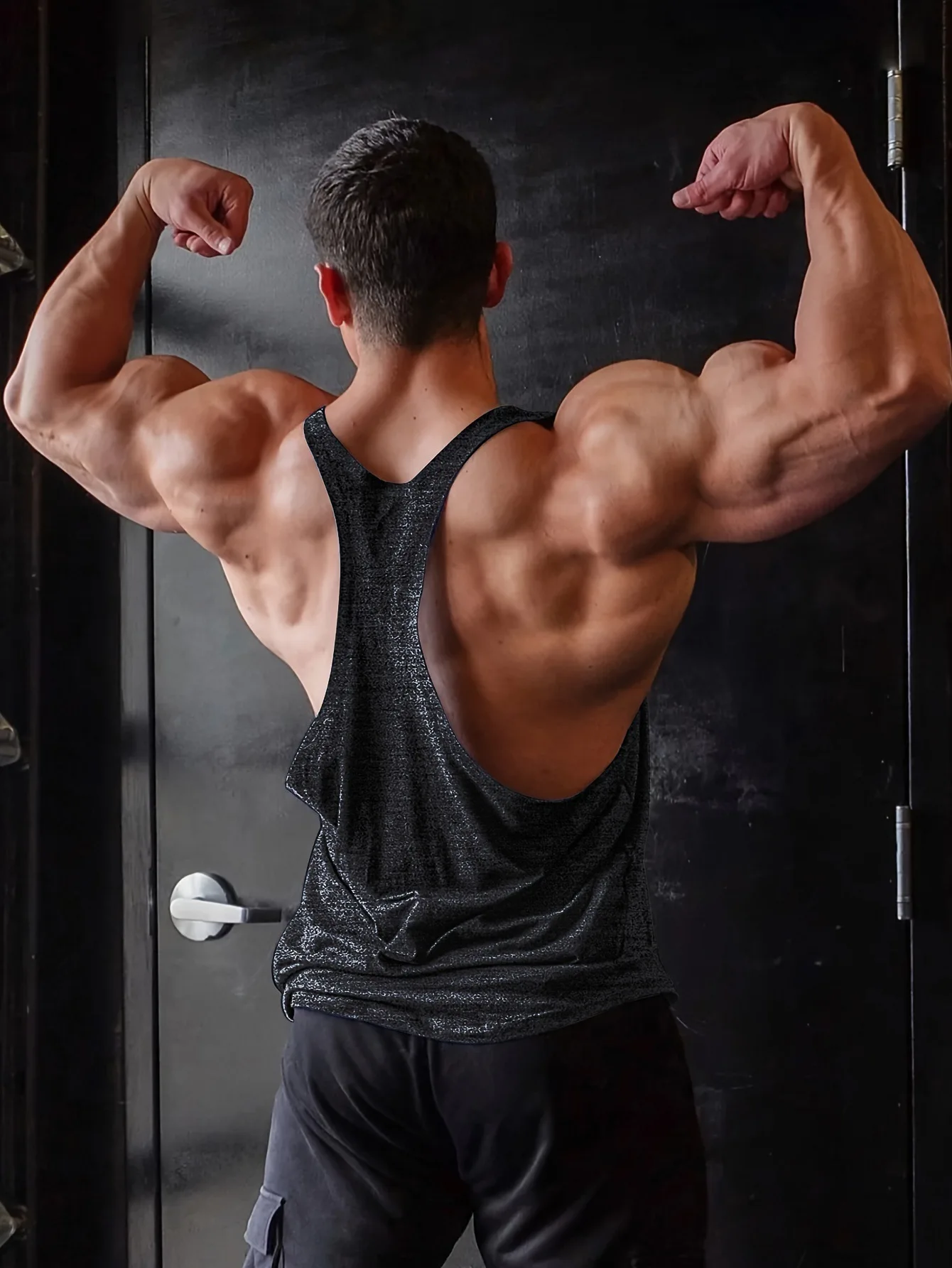 Cross-border European Size Alpha Men's Printed Round-neck Fitness Vest, Undershirt, Muscle Quick-drying Basketball Vest