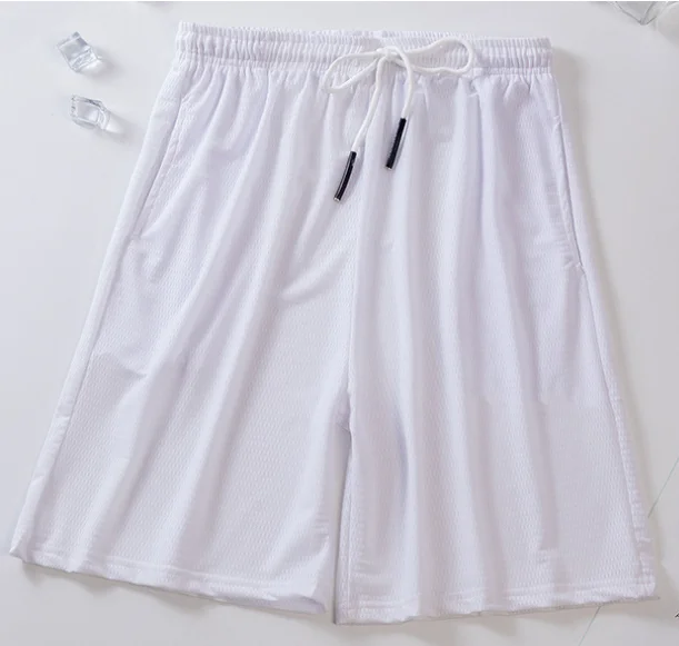2024 New Men's Sports Shorts Fast Slow Run Breathable Quick-Dry Mesh Shorts Gym Fitnesssolid Color Polyester Casualwear