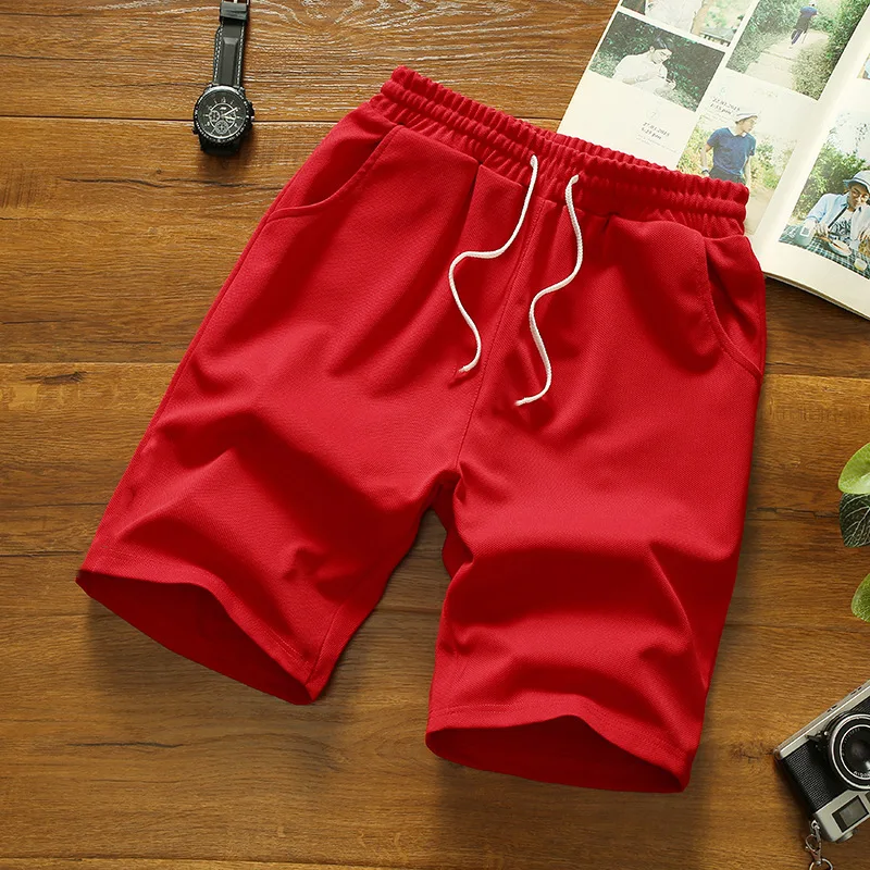 2024 New Men's Sports Shorts Fast Slow Run Breathable Quick-Dry Mesh Shorts Gym Fitnesssolid Color Polyester Casualwear