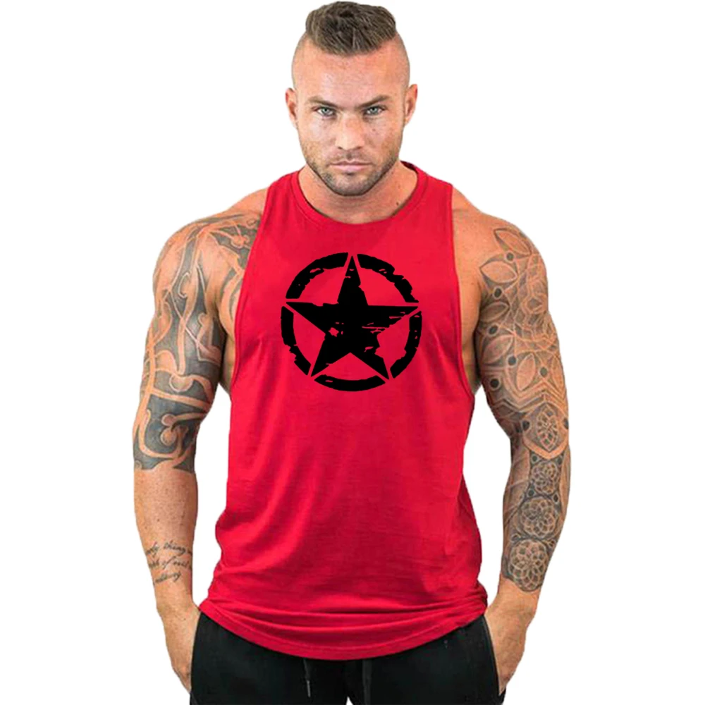 New Hot Sale Mens Skull Printed Tank Top Breathable Cool Vest Running Shirt Cotton Tees Bodybuilding Singlet Fitness Sleeveless